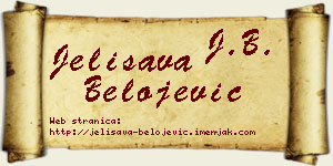 Jelisava Belojević vizit kartica